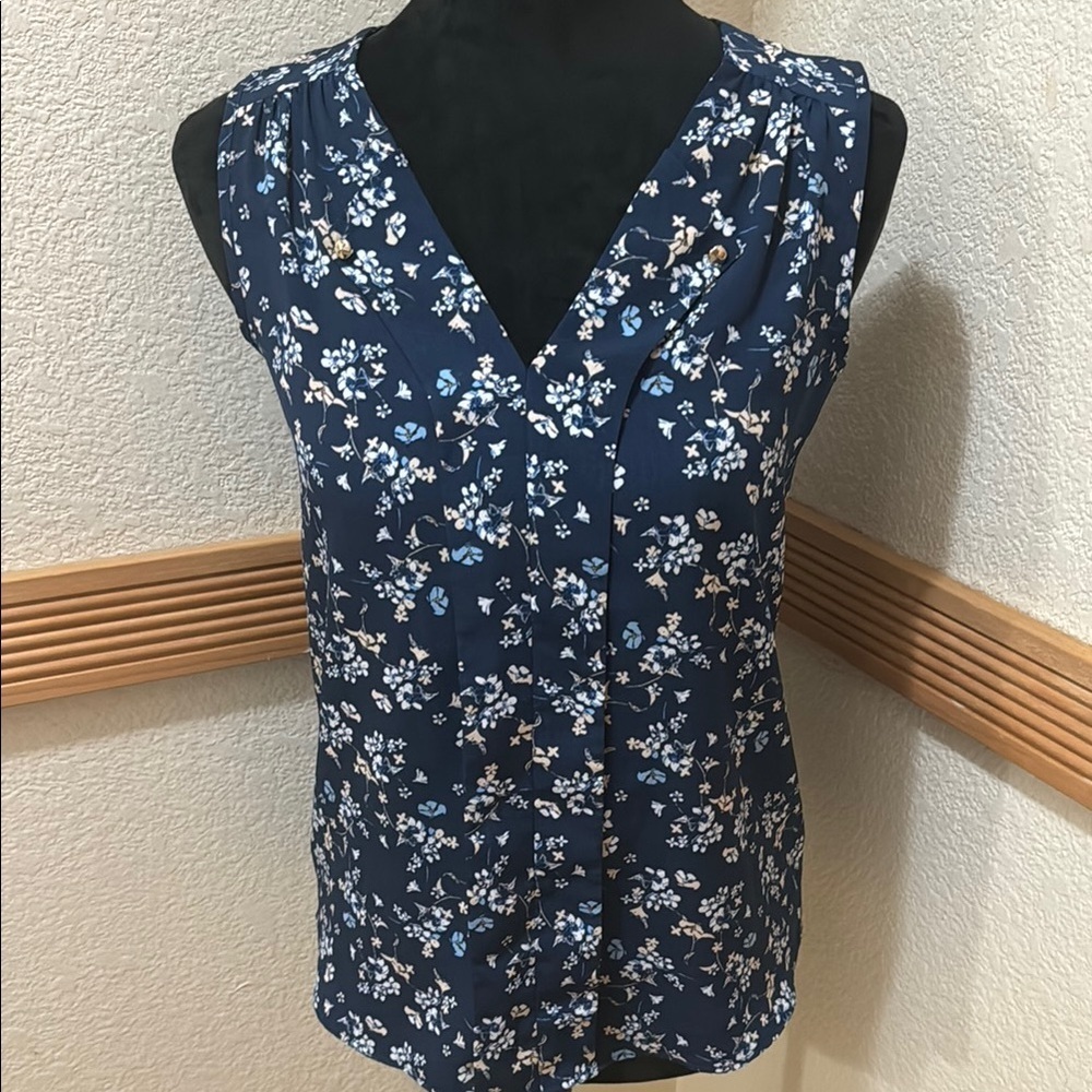 Atmosphere Size 2 Blue Floral Sleeveless Top!!